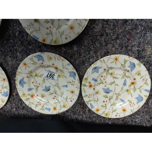 397 - Lot of 5 Art Deco Royal Doulton Side Plates