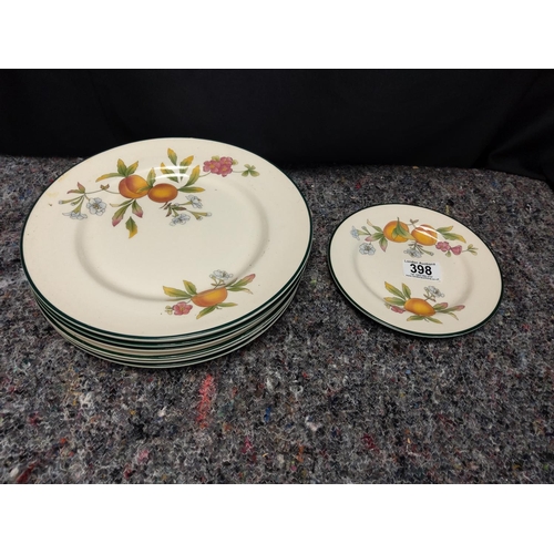 398 - Lot of Cloverleaf Peaches and Cream Plates