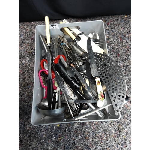 400 - Lot of Cutlery and Kitchenalia