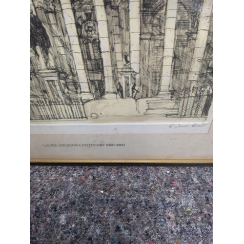 434 - The New Stock Exchange-Richard Beer-1960s Signed Limited Edition Etching-232/250- (50cm x 61cm)