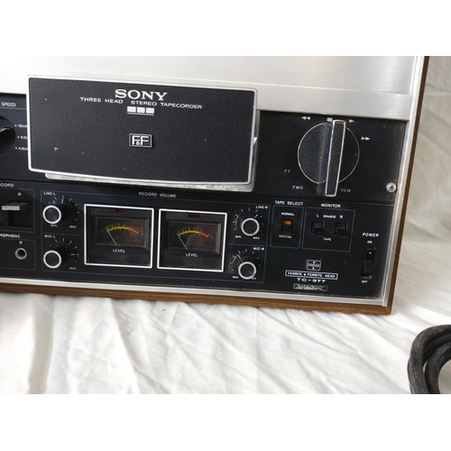 464 - Sony TC 377 Reel to Reel Tape Recorder-Working-With Reels