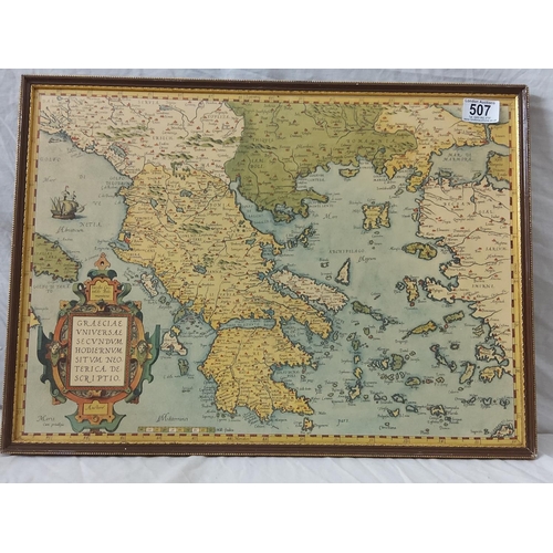 506 - 2 Vintage Framed Maps