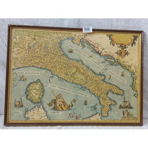 506 - 2 Vintage Framed Maps