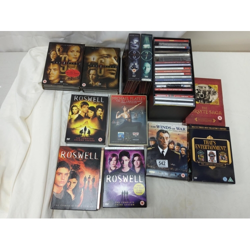 542 - Good Lot of CD's and DVD's Including Boxsets