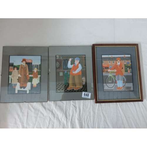 648 - 3 Framed Peter Heard Prints