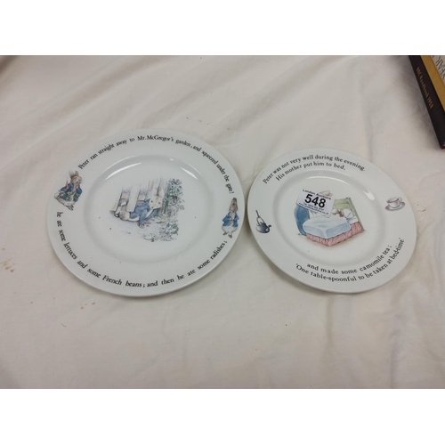 548 - 2 Wedgwood Peter Rabbit Plates