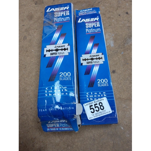 558 - Lot of 600 Laser Razor Blades