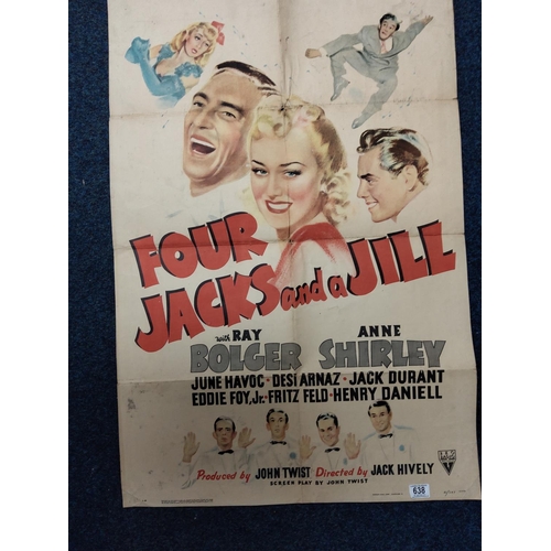 638 - Large Original Four Jacks and a Jill Poster