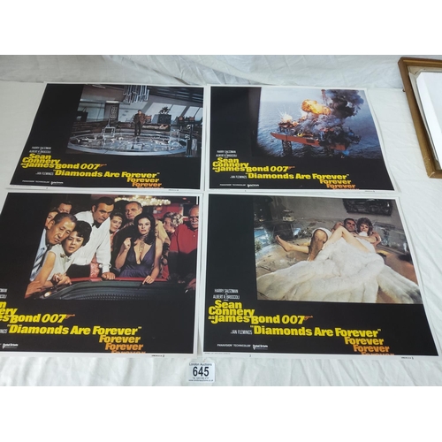 645 - James Bond-8 Reproduction Lobby Cards-Diamonds are Forever