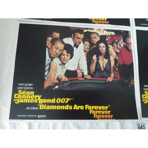 645 - James Bond-8 Reproduction Lobby Cards-Diamonds are Forever