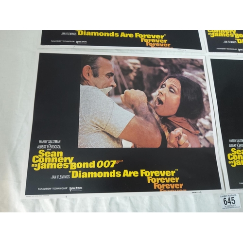 645 - James Bond-8 Reproduction Lobby Cards-Diamonds are Forever