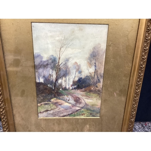 585 - James Herbert Snell (1861-1935) Framed Forest Scene Watercolor (36cm x 51cm)