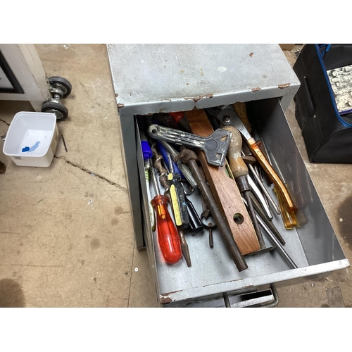 599 - Metal Cabinet containing Various Tools