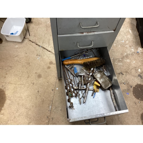 599 - Metal Cabinet containing Various Tools