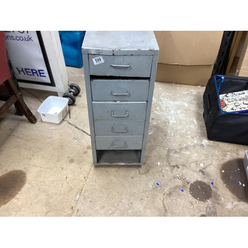 599 - Metal Cabinet containing Various Tools