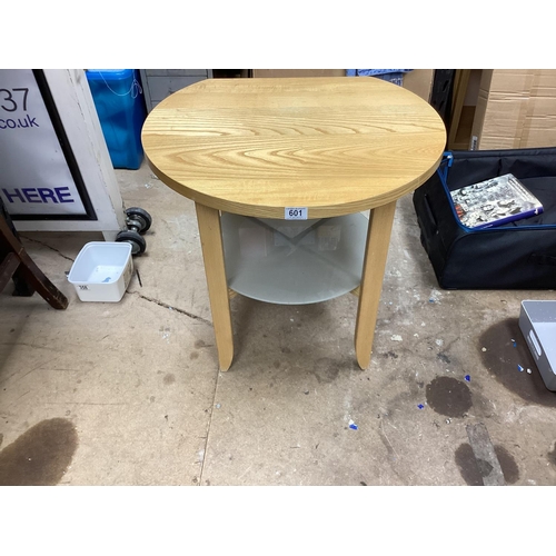 601 - Modern Occasional Table with Glass Shelf