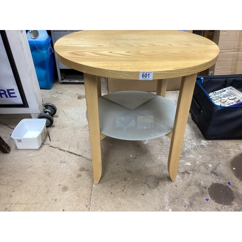 601 - Modern Occasional Table with Glass Shelf