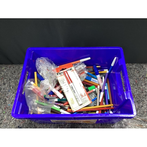 609 - Box of Pens and Stationary