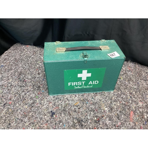 667 - Vintage Metal First Aid Box