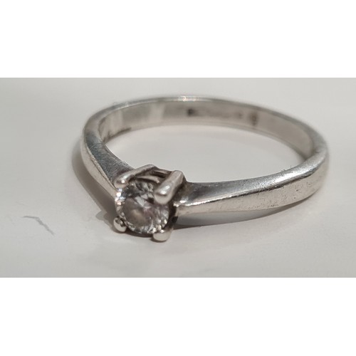 133 - Diamond Ring Marked 925