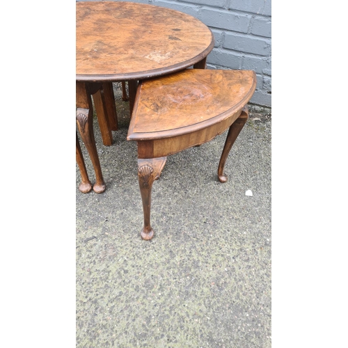 262 - Antique Nest of Burr Walnut Tables>