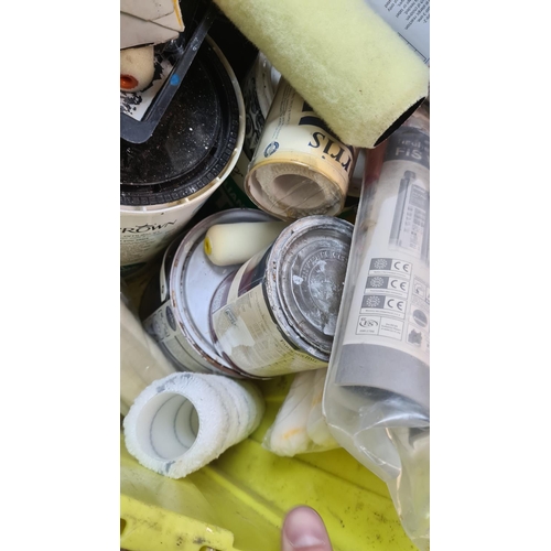 295 - Large lot of Decorating Items including Paint, Tools etc