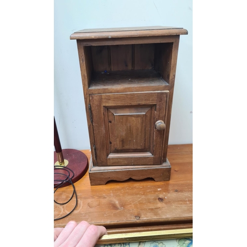 632 - Vintage Solid Pine Bedside Cabinet