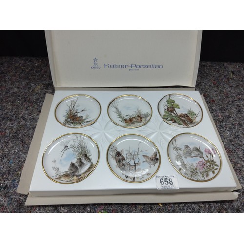 658 - Boxed Set of 6 German Porcelain Dishes