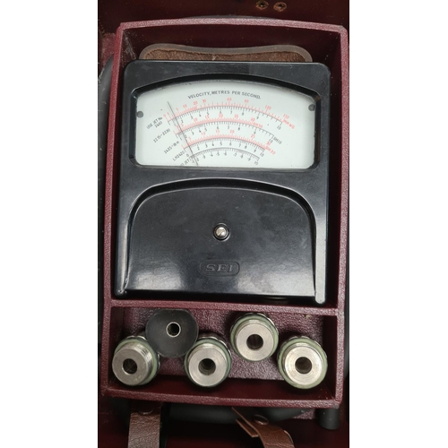 395 - Vintage SEI Velometer in a case