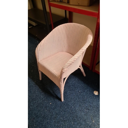 163 - Pink Lloyd Loom Bedroom Chair