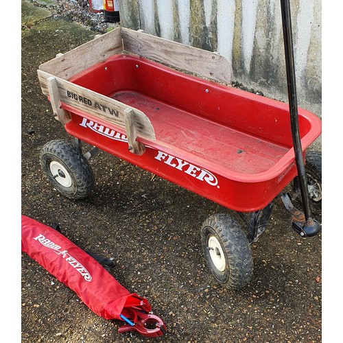 93 - Radio Flyer Big Red ATW Wagon with extras