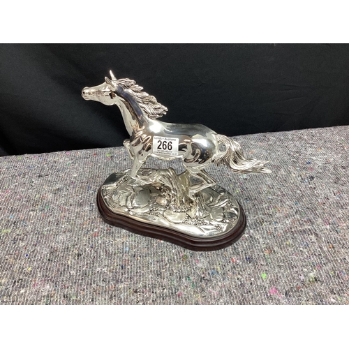 266 - Italian Laminated Silver Horse Figurine