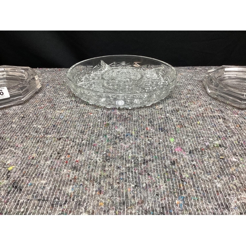 276 - Pair of Italian Crystal Dishes and 1 Other