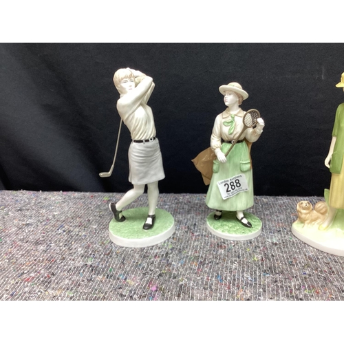 288 - Group of 3 Coalport Figurines