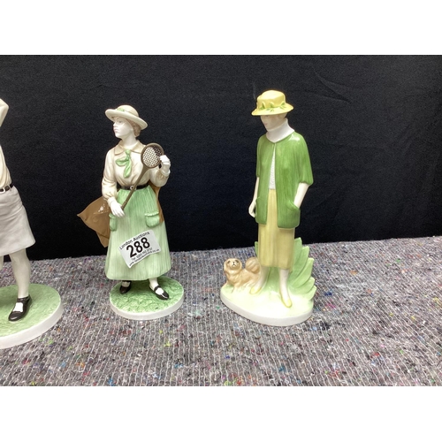 288 - Group of 3 Coalport Figurines