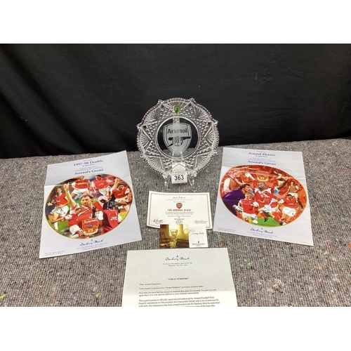 363 - Arsenal Football Club Waterford Crystal Plate Mint and Boxed