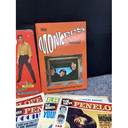 381 - Good Lot of Monkees Memorabilia incl. Annuals, Penthouse Magazine, Penelope Magazine etc