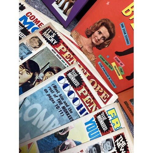 381 - Good Lot of Monkees Memorabilia incl. Annuals, Penthouse Magazine, Penelope Magazine etc