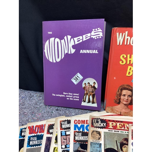 381 - Good Lot of Monkees Memorabilia incl. Annuals, Penthouse Magazine, Penelope Magazine etc