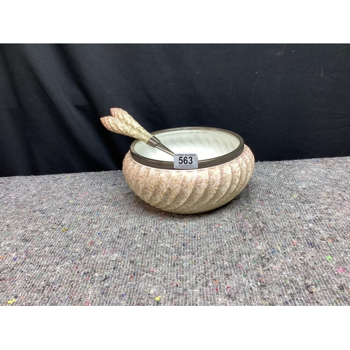 563 - Decorative Bowl with Serving Spoons