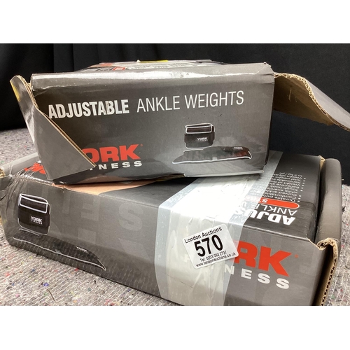 570 - 2 Sets of New York Adjustable Ankle Weights