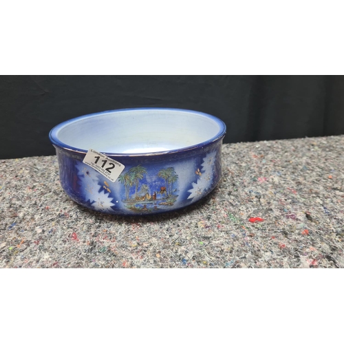 112 - Antique Bowl with Desert Scene Decoration