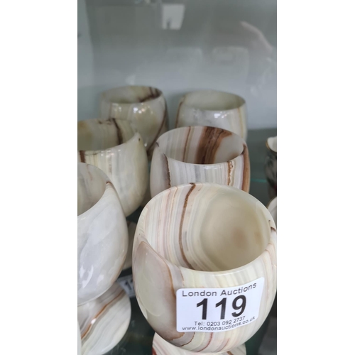 119 - Lot of Alabaster Tumblers