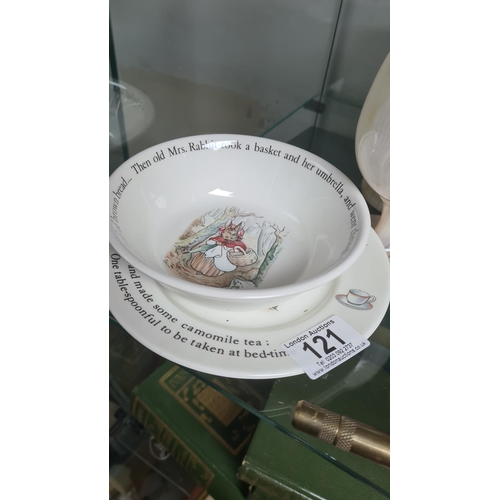 121 - Wedwood Beatrix Potter Plate and Bowl