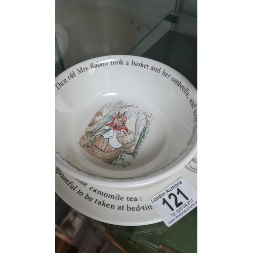 121 - Wedwood Beatrix Potter Plate and Bowl