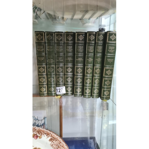 127 - Charles Dickens-The Complete Works-8 Volumes-Leather Bound