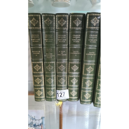 127 - Charles Dickens-The Complete Works-8 Volumes-Leather Bound