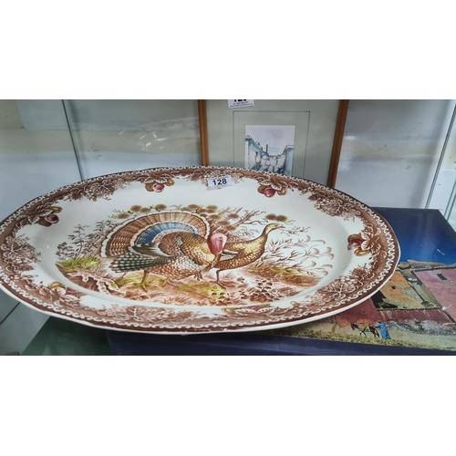 128 - Large Peacock Meat Platter