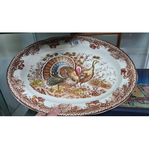 128 - Large Peacock Meat Platter