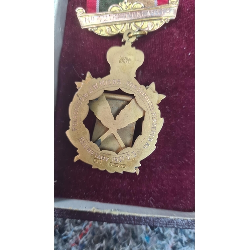 93 - RAOB Masonic 9ct Gold Medal-1930s-Presented to JW Miers-Doncaster (Gross Weight-24g) in Original Cas... 